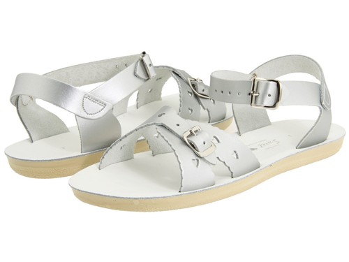 NEW INFANT TODDLER SALT WATER SANDAL SWEETHEART 1412 SILVER SUN-SAN BY HOY SHOES