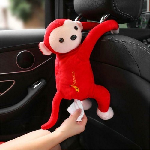 Creative Cartoon Monkey Home Office Car Hanging Paper Napkin Tissue Box Cover