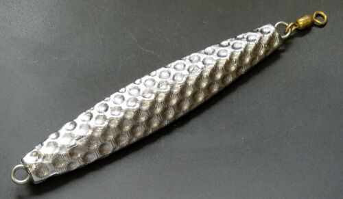 10 Lures 10oz Blue Fish Striper Hammered Dimple AVA Diamond Jig Rosco Swivel