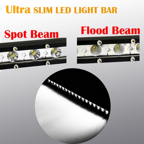 50 inch 144W Ultra Slim LED Light Bar Single Row ATV Offroad Fog Driving Truck