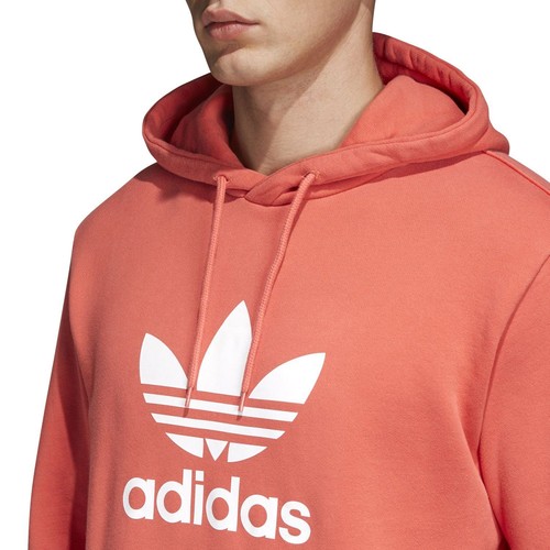 adidas ORIGINALS MEN/'S TREFOIL OVERHEAD HOODIE PINK COMFY RETRO VINTAGE NEW BNWT