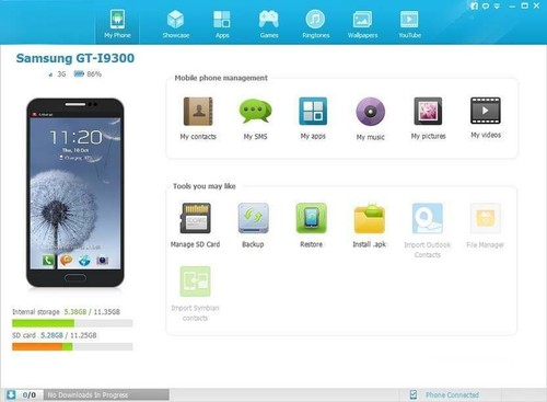Strumento di backup Android trasferimento media video foto ripristinare i file manager SMS USB