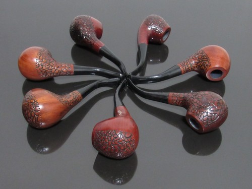 Mahogany Smoking Pipe 8mm Filter Grinder Pipe Tool Holder Screen Pot Set N44