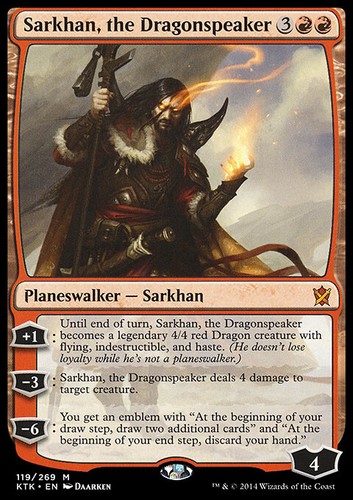 Planeswalker Mythic SARKHAM THE DRAGONSPEAKER NM mtg Khans of Tarkir Red