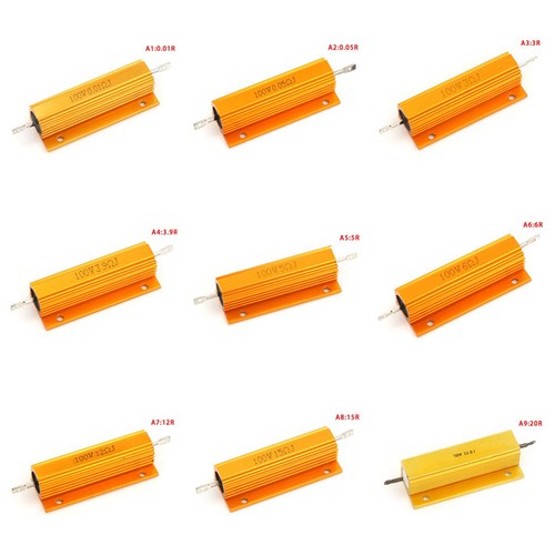 100W 0.01-20 ohm shell power aluminum housed case wirewound resistor new IJ