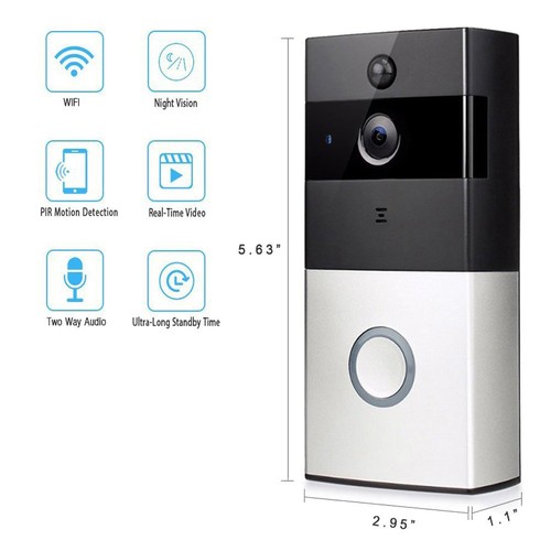 Apple /& Android Compatible Streetwise Smart WiFi Doorbell Camera With Chime