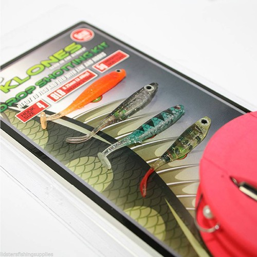 Drop Shot Kit 4pc 5cm or 7cm Lures with Full Rig Included Perch Predator Fishing