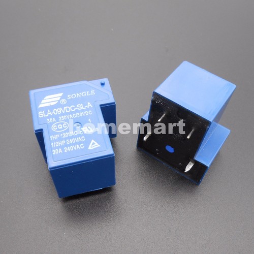SLA-09VDC-SL-A 4 Pins SONGLE R Power Relay 9V DC SPST SLA Original 30A Switching