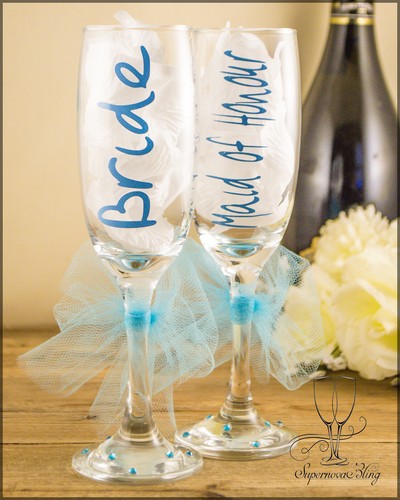 Initial tutu champagne glass bridegiftnamepersonalisedwedding