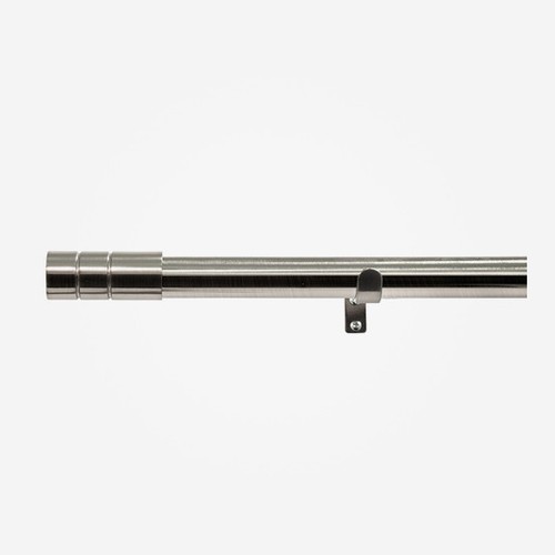 28mm Stainless Steel Effect Curtain Pole with Barrel Finials