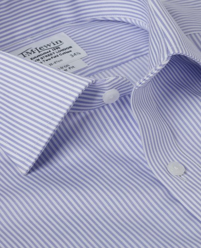 T.M Lewin non-ferro LILLA del Bengala a Righe Camicia Vestibilità Normale
