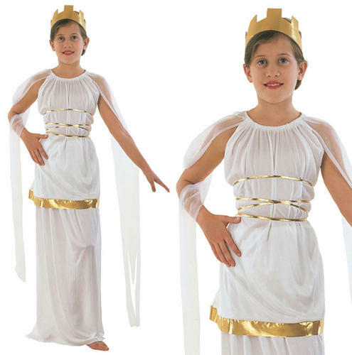 Childrens Grecian Fancy Dress Costume Toga Niñas Niños Traje Diosa Griega L