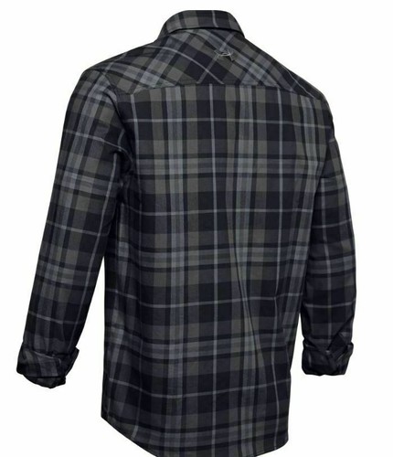 Under Armour 1345989 Men/'s UA Tradesman Flannel 2.0 Long Sleeve Shirt Black