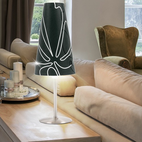 Adrette Nacht Tisch Lampe Lese Leuchte Schalter Beleuchtung grau Büro Big Light