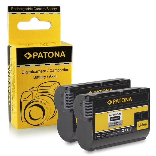 X2 batterie enel15 per nikon d600 d610 nikon 1 V1 nikon d750 patona 1600 mah