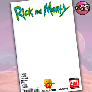 Rick And Morty Issue #39 Supercon Convention Exclusive Blank Sketch Cover
