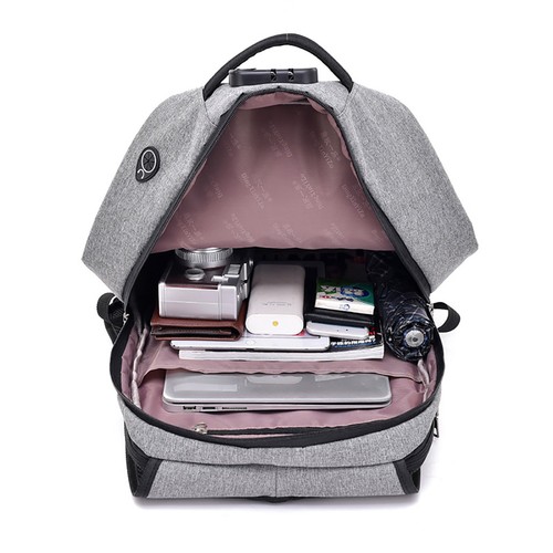 Men Women Anti-Theft Travel Backpack USB Port Shoulder Bookbag Laptop School Bag