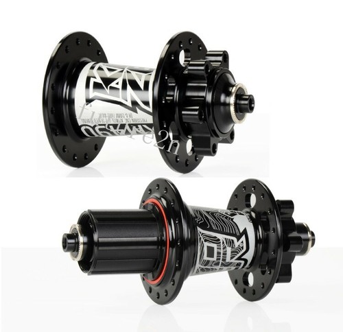 KOOZER XM490 32H 4 Bearing MTB Bike Disc Brake Hubs QR Front Rear w skewers Blk