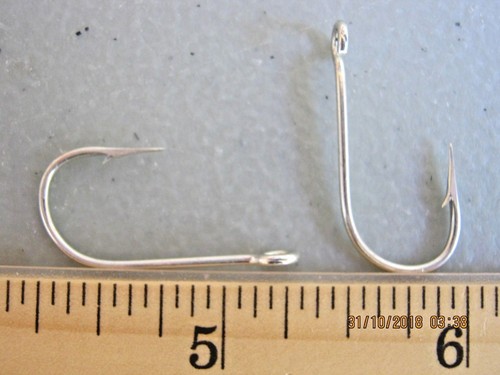 50 Eagle claw size 2 open eye nickel siwash hooks spoons spinners TROUT
