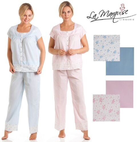 Femmes d/'été à manches courtes floral mer plearls pyjama tailles s-xxl 55432