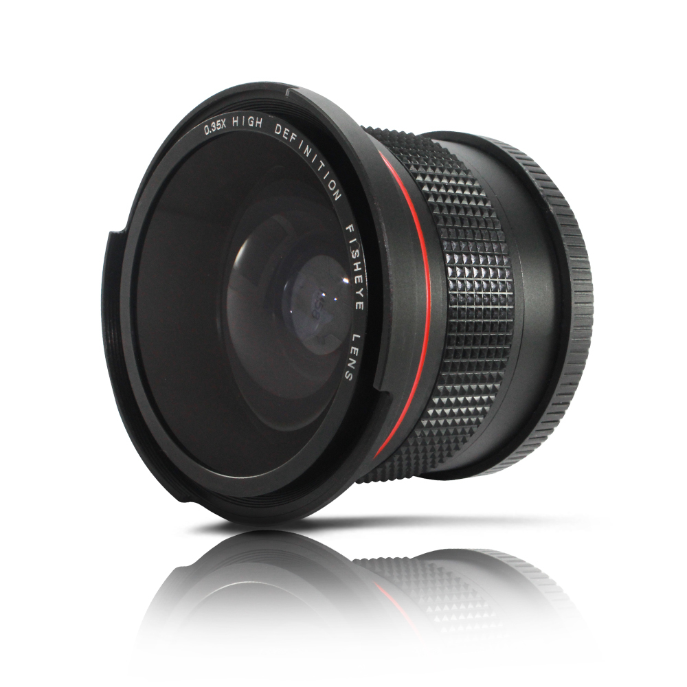 0.35x Super Fisheye Wide Angle Lens for 58 MM Canon Rebel T3i T3 T2i T1i 18-55mm