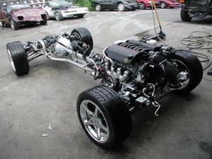 01 Corvette C5 Rolling Drivetrain Chassis LS1 with Auto Transmission