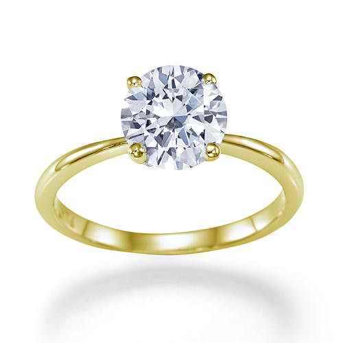1.72 carat H/I1-I2 WHITE, 4 Prong Round Diamond Engagement 14k Yellow Gold Ring in Jewelry & Watches, Engagement & Wedding, Engagement Rings | eBay