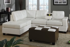 100% BONDED LEATHER SECTIONAL COUCH 3 Pc LIVING ROOM SET SECTIONAL SOFA CHAISE