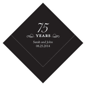 75th Birthday Party Supplies on 100 Personalized 75th Birthday Luncheon Napkins   Ebay