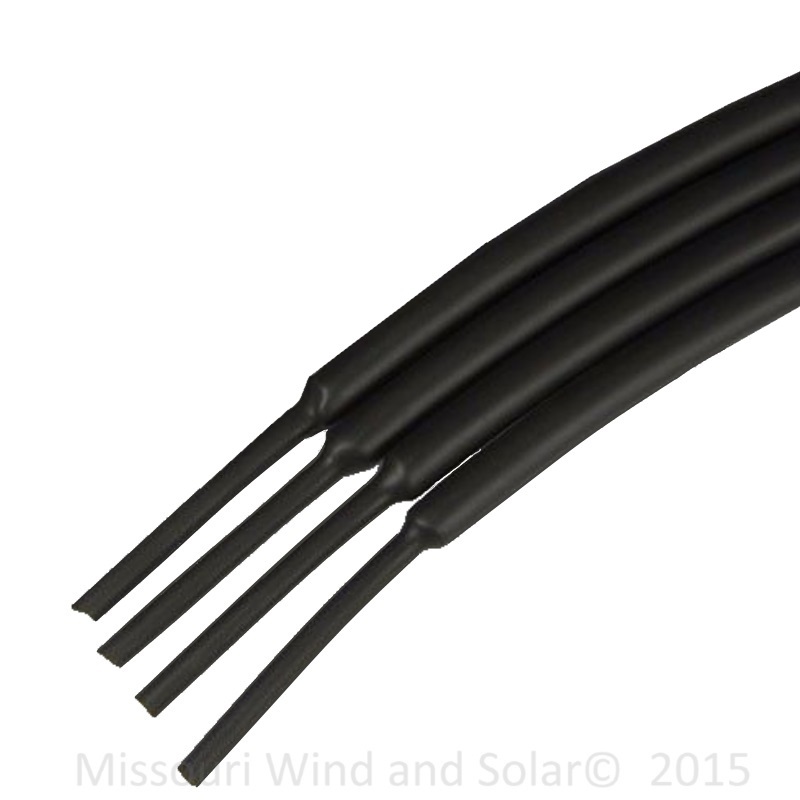 Feet quot black polyolefin heat shrink tubing