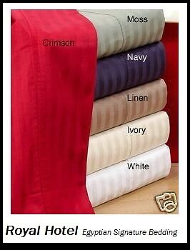 1000TC Bed Sheet Set KING SATEEN STRIPE Egyptian Cotton Solid and Stripe Sheets in Home & Garden, Bedding, Sheets & Pillowcases | eBay