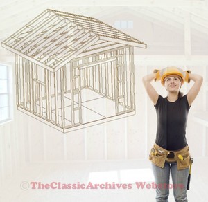 10x10 Gable Roof Outdoor Backyard Utility Shed Plans CD Step by Step 