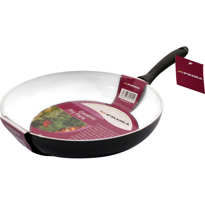 Cm Non Stick White Ceramic Coated Coating Frying Pan Fry