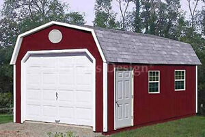 12' x 24' Garage Building Storage Shed Barn Roof Style Plans Design 