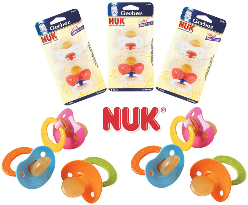 12x NUK Gerber Classic Collection BPA Free Orthodontic Latex Pacifiers