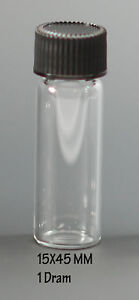 144 pcs Clear 1 Dram Glass Vials (15X45mm) w/caps in Business & Industrial, Healthcare, Lab & Life Science, Lab Supplies | eBay