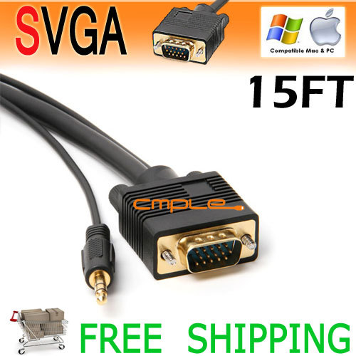 4 Port VGA SVGA Splitter Box 1 PC to 4 LCD CRT Monitor in Computers