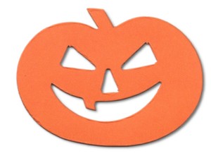 15 Kürbis Schablone #2 Gestantzt 5.5x7.5cm halloween Kartengestaltung