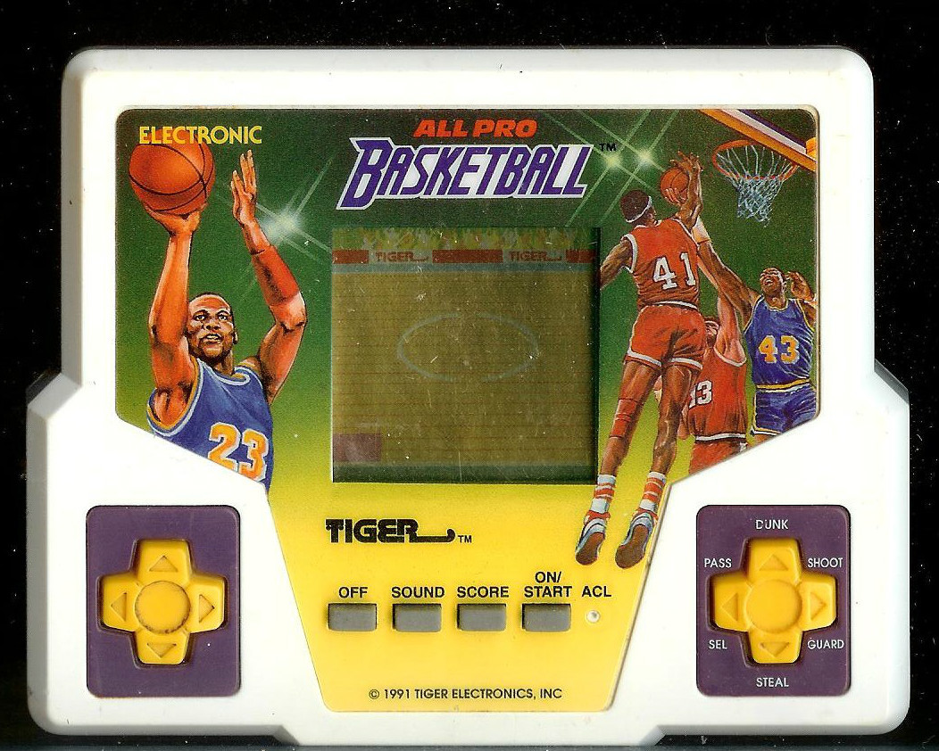 1990s ALL PRO BASKETBALL TIGER ELECTRONIC HANDHELD POCKET ARCADE VIDEO