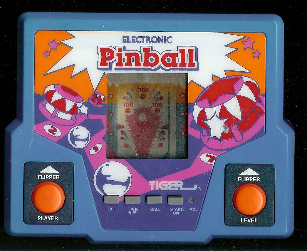 1990s PINBALL TIGER ELECTRONIC HANDHELD POCKET ARCADE LCD VINTAGE VIDEO