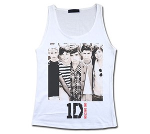  Direction Tops on 1d One Direction Logo Womens Tank Top Sleeveless Cotton T Shirt Uk Boy