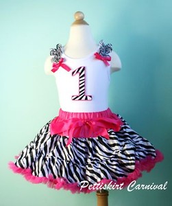 Tank Dress on Pink Zebra Pettiskirt Pettitop Tank Top 2pc Party Dress Outfit   Ebay