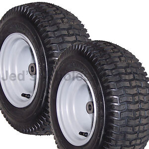 2) 16x6.50-8 16/6.50-8 Riding Lawn Mower Garden Tractor Tire Rim Wheel Assembly