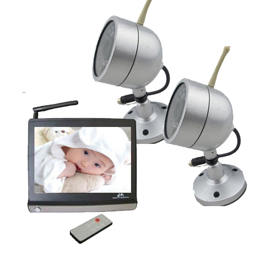  Wireless IR Night Vision Baby Monitor Camera Video 2.4G 7 Inch Color LCD 380TVL 