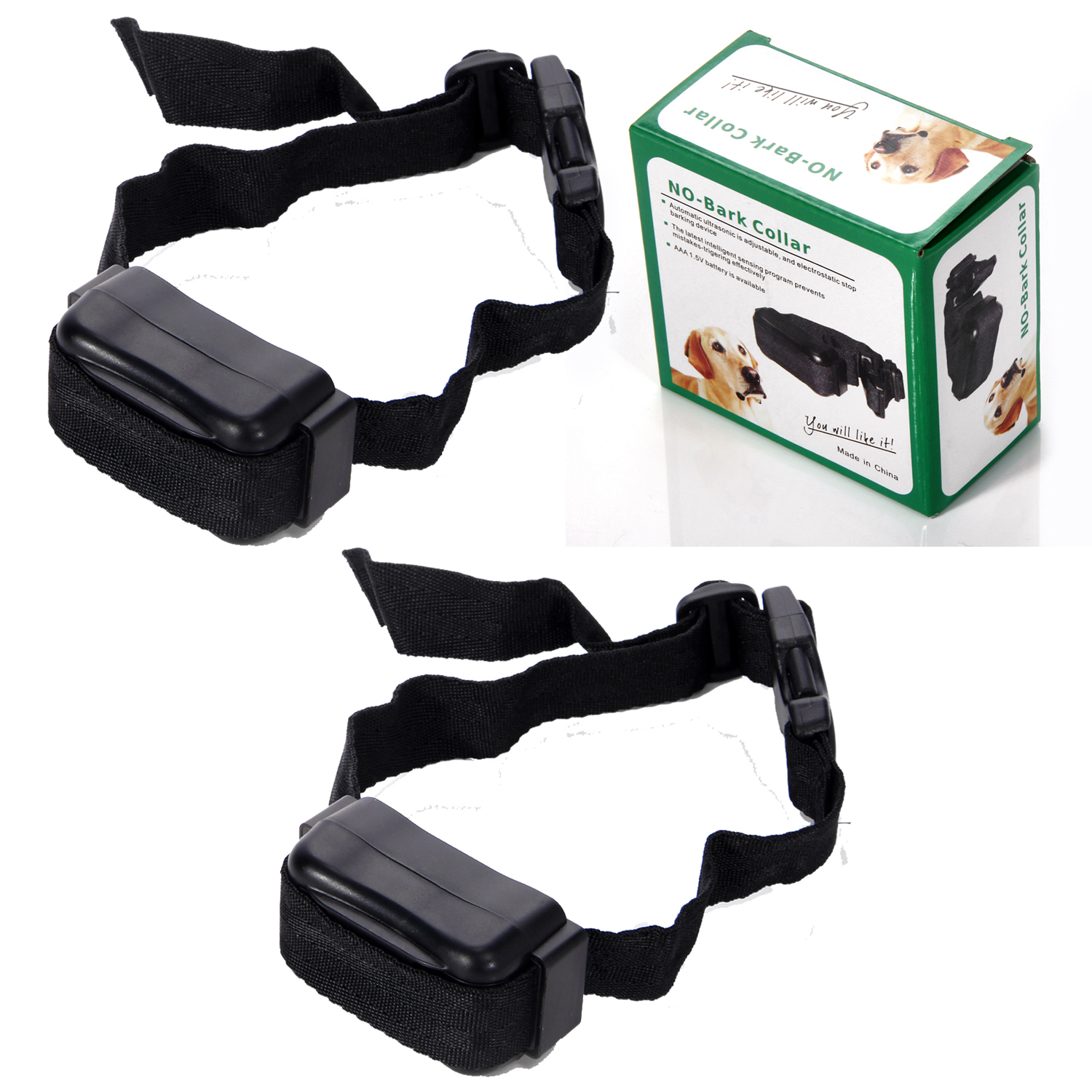 SMALL LITTLE REMOTE DOG TRAINING SHOCK SOUND VIBRATION COLLAR