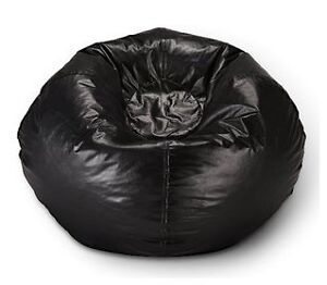 2 New Black Vinyl Bean Bag Chair 96 inch- GREAT PRICE!