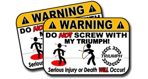 Pack Funny Triumph Warning Sign Sticker Dont Screw with My Decal DNS ...