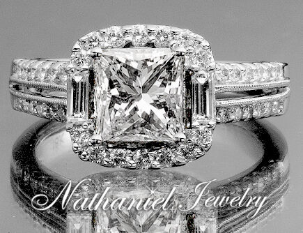 2 carat Certified Diamond Princess Cut Bridal Engagement Ring White Gold 14k in Jewelry & Watches, Engagement & Wedding, Engagement Rings | eBay