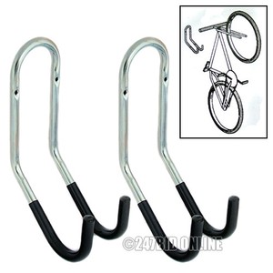 WALL-MOUNTED-CYCLE-STORAGE-HANGING-HOOK-BIKE-RACK-GARAGE-SHED 