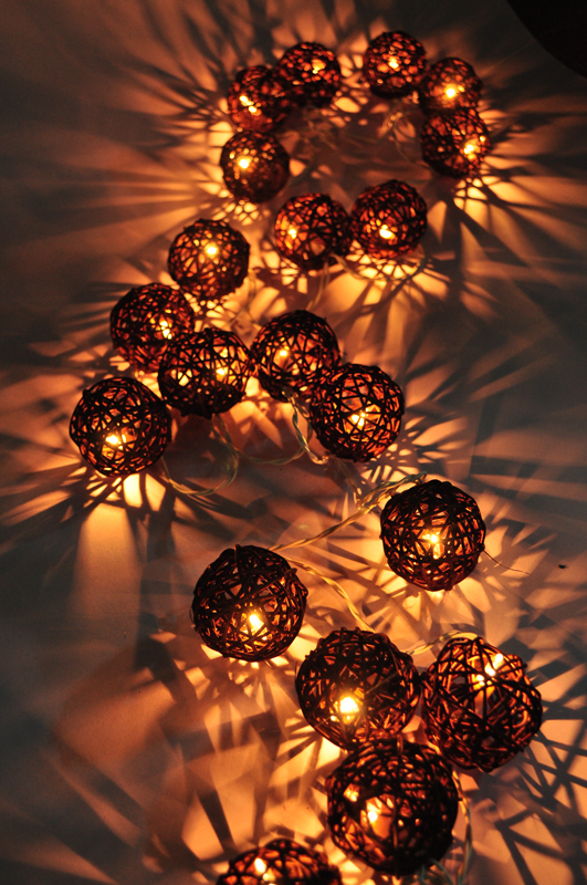20 BROWN RATTAN BALL STRING HOME,INDOOR,BEDROOM,DECOR,CHRISTMAS,WEDDING LIGHTS eBay